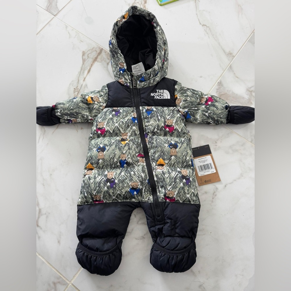 The North Face Infant Puffer Snowsuit - Multicolor Bear Print